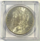 1885 Morgan Silver Dollar, AU/BU! Plastic Holder, Free Shipping!