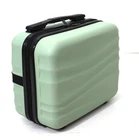 Vanity Case Makeup Luggage Black Travel Bag Hard Shell ABS with Shoulder Strap