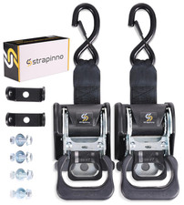 2PCS Heavy Duty Retractable Ratchet Straps 1.7"x4ft, 2,600LBS, for Boat Trailer