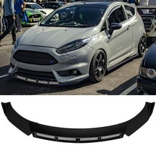 Front Bumper Lip Splitter Spoiler Mesh Body Kit For Ford Fiesta ST MK6 Mk7 MK7.5