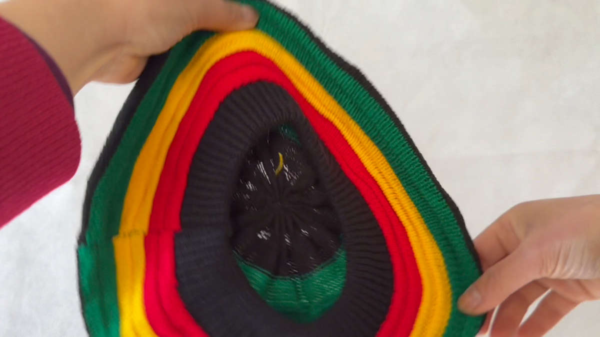 3145 Jamaican Style Woven Knitted Wigs Beret Hat Reggae Wig Hat For Party Loriketty Jamaican Style Rasta Hat - Crocheted Knitted Beret  main image 2