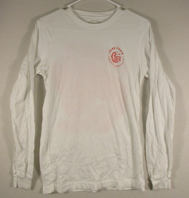 Cape Cod'r Mens Craft Cocktails Crush Summer T-Shirt Long Sleeve Size S White