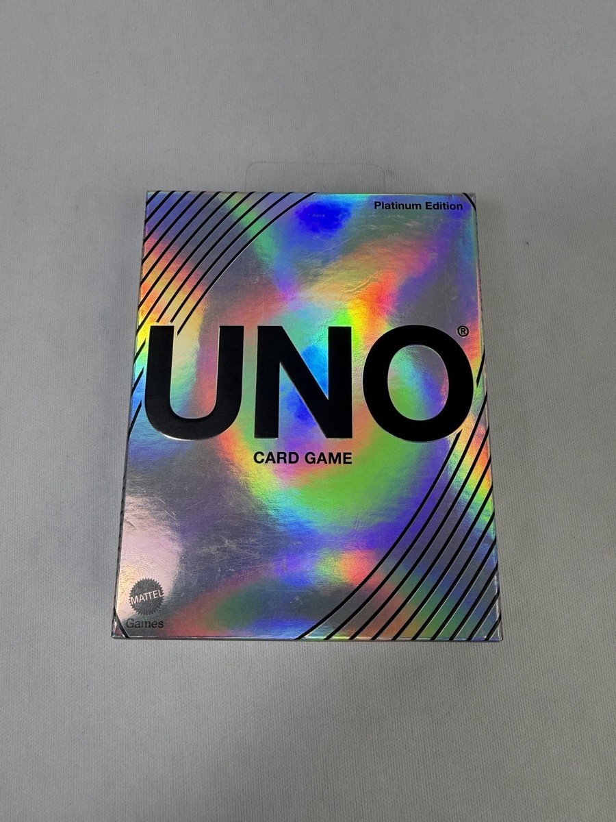 New UNO Platinum Edition Card Game Holographic Mattel | eBay