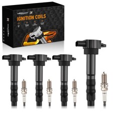 Complete 4-Cylinder Ignition Coil & Spark Plu...