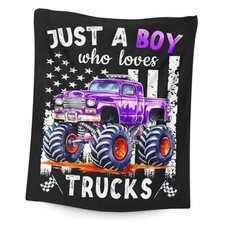 Boys Blanket for Kids Teens Truck Lovers - 40x50 Inches Cute 50"x40" Color 3