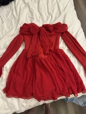 House of CB Alana Scarlet Off-Shoulder Dress Size XS-US