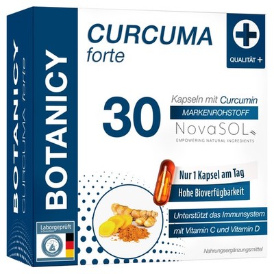 Curcuma forte - 30 Kurkuma Kapseln - Flüssiges NovaSOL Curcumin plus Vitamine...