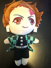 Demon Slayer Tanjiro Kamado Plush Doll Green/Black Checkered Haori 8 in