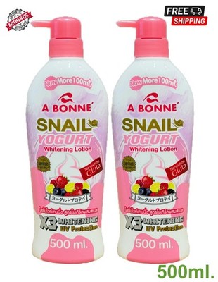 Pack2 : A Bonne Snail Yogurt Whitening Lotion UV Protection 500ml