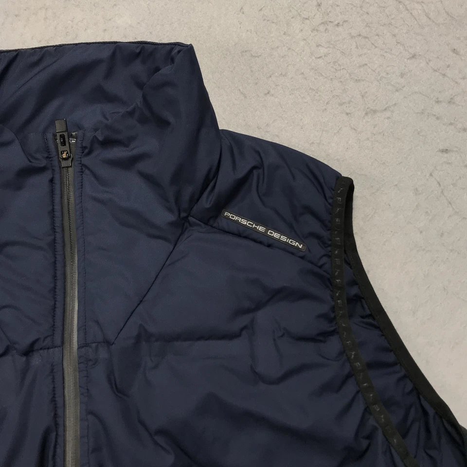 Colete masculino Puma Porsche Design 2XL XXL azul bufante zíper completo carros de corrida ao ar livre - Imagem 3 de 4