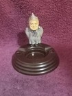 MUSSOLINI "IL DUCE" FIGURE ON BAKE LITE ASHTRAY WITH SNUFFERS — photo 1