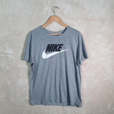 Nike Spellout T-Shirt Herren Large Grau Print Logo PA76