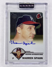 Topps Retired Signature Edition 2003 Warren Spahn #TA-WS Hard Signed Auto