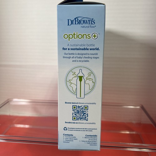 Dr. Brown's Options+ Narrow Pink Bottles, 3 bottles, 4 Ounce, Slow Flow Nipples - Picture 4 of 5