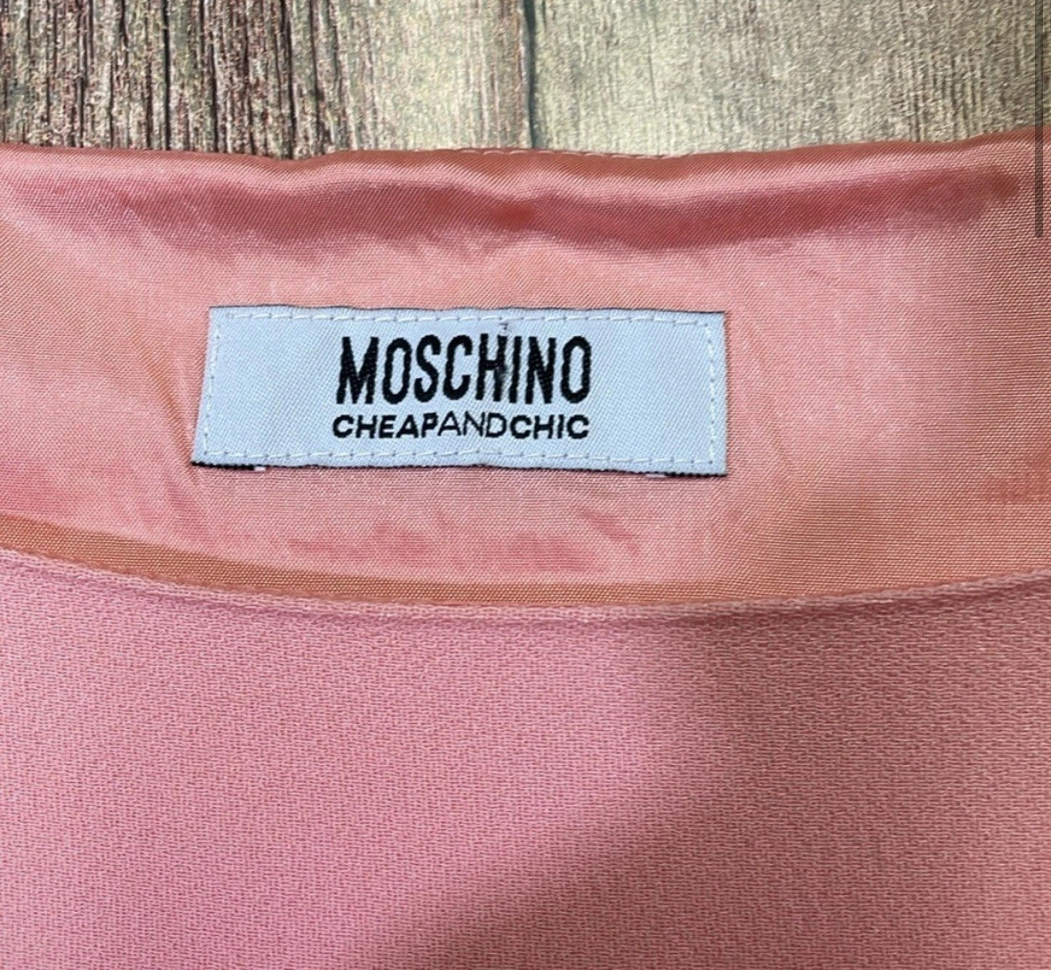 Abito donna Moschino 8 rosa tinta unita economico e chic manica lunga leggero us intime ottimeioni