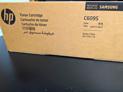 HP CLT-C609S Genuine Cyan Laser Toner for Samsung CLP-770/775