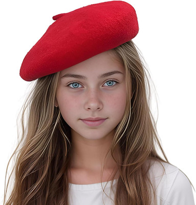 Kids Beret Hats for Girls French Wool Berets Hat Classic Fashion Warm Beanie Cap