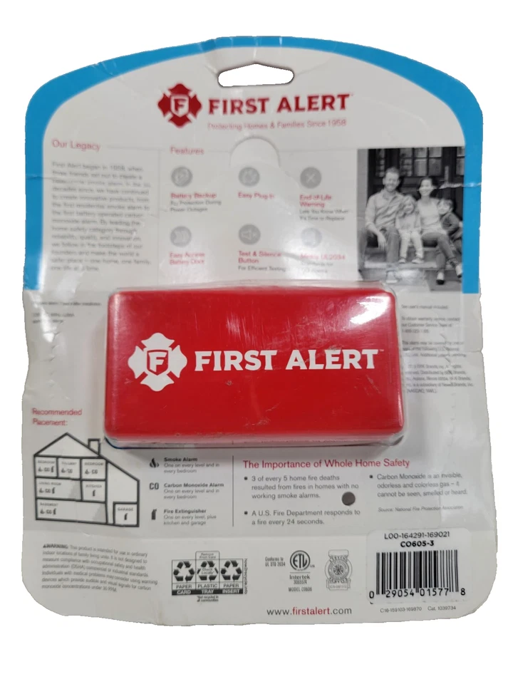 First Alert Battery Operated Carbon Monoxide Alarm - Image 2 of 2