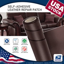 Leather Repair Tape Brown Self-Adhesive Patch for Car Seats Couch Furniture Sofa