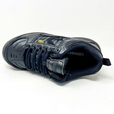 Converse Work Black Oxford Leather Womens Composite Toe Slip