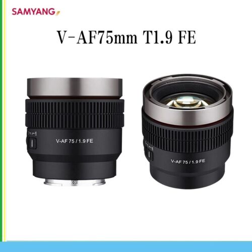 Lente de cine automática completa SAMYANG V-AF 75 mm T1.9 FE para Sony E A9 A9II A7RIV  - Imagen 1 de 7