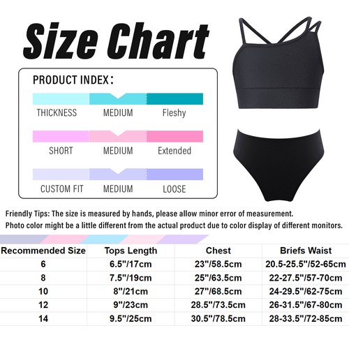 Kids Girls Bathing Suit For Workout Kids Girls 2Pcs Exercise Outfits Breathable - Picture 90 of 109