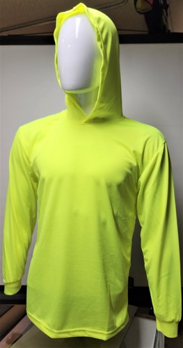 Hi Visibility Long Sleeve Safety Hoodie Shirt , Quick Dry Polyester Birdeye mesh - Picture 22 of 54