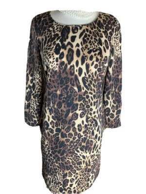 Spense Cheetah Leopard Knee Length Dress Career NWT 3/4 Sleeve 4 Nordstrom