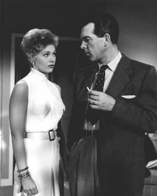 Kim Novak Fred MacMurray in Pushover by Richard Quine 1950s Old Photo