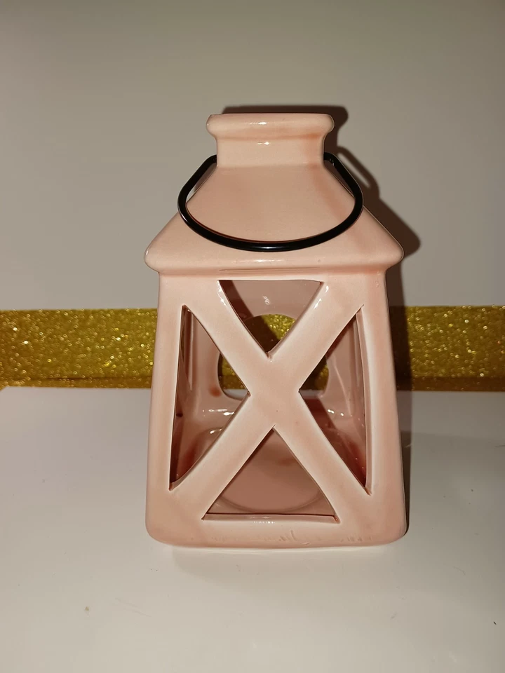 NUEVO Candelabro Colgante Cerámica Rosa Candelabro Colgador de Alambre Foto 2 de 4