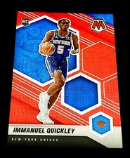 Immanuel Quickley 2020-21 Panini Mosaic Rookie Asia Red Wave Prizm RC #208