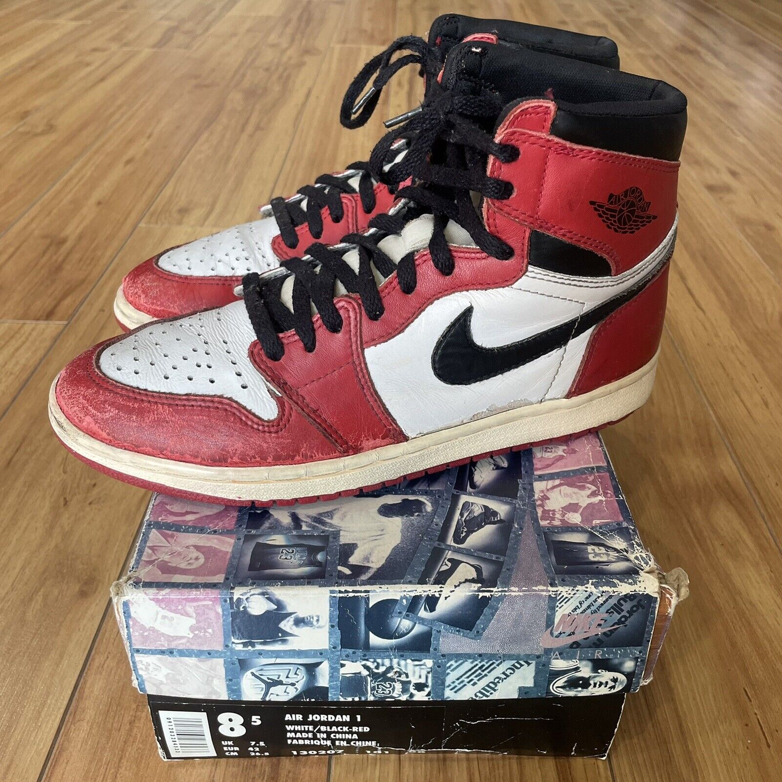 Nike 1994 Air Jordan 1 Retro High Chicago Size 8.5