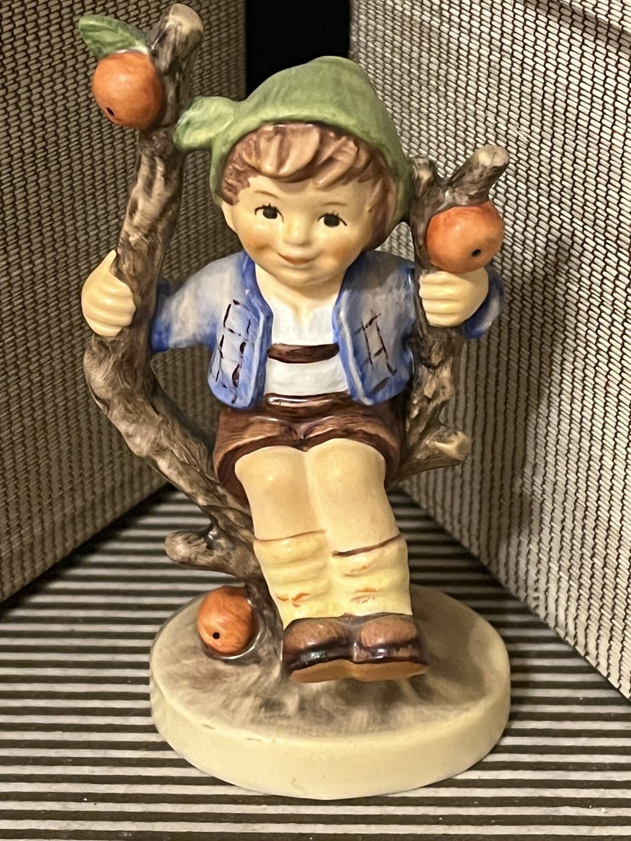 Goebel Hummel Boy Sitting On Apple Tree Branch Figurine TM6 B