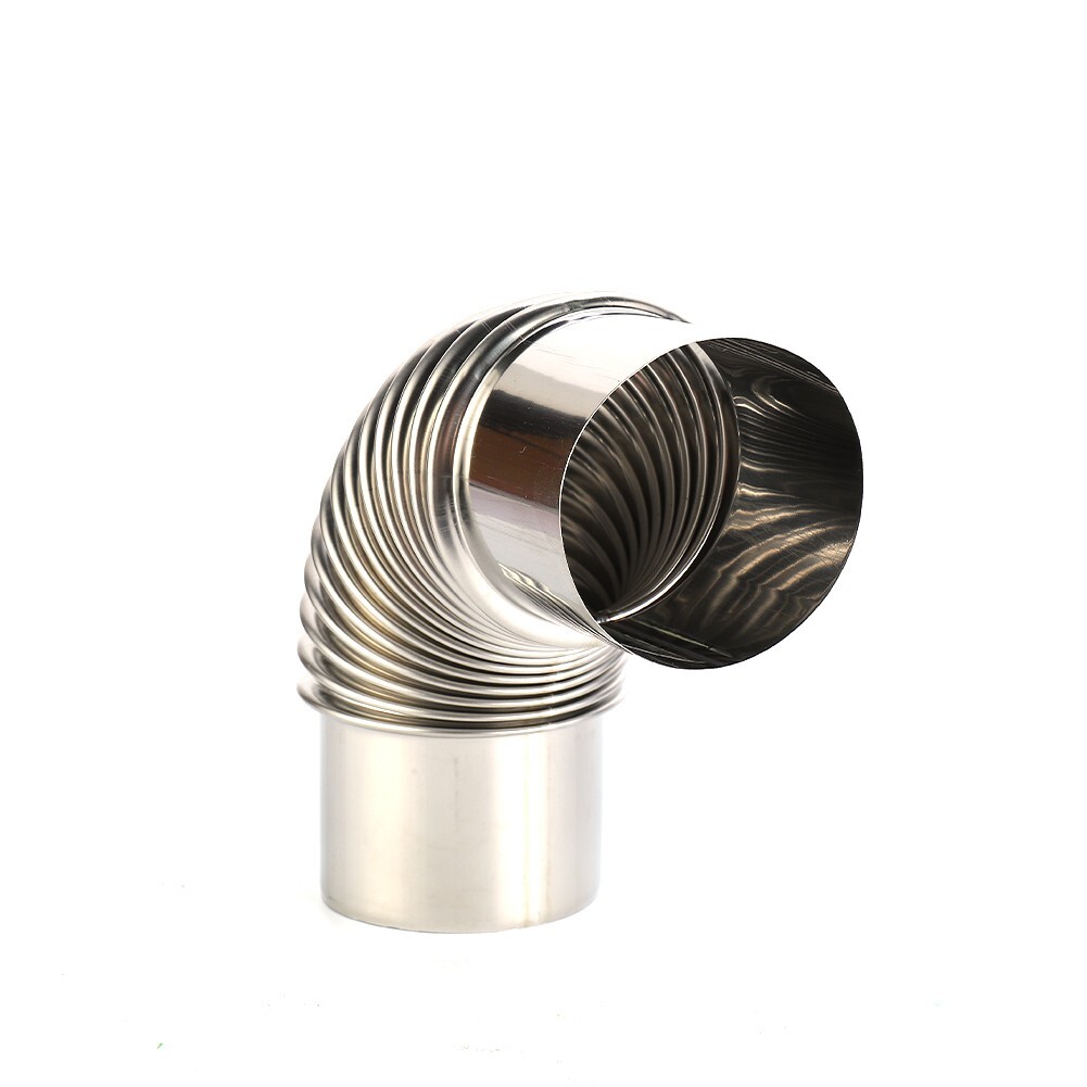 Stainless Steel90 Degree Elbow Chimney Liner Bend 90° Multi Flue Stove