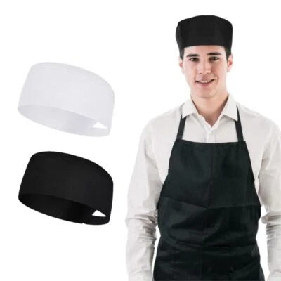 Hotel Man Chef's Hat Black Kitchen Cap Sushi Restaurant Waiter Work Hat New