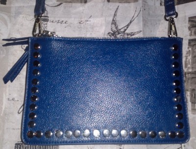 URBAN EXPRESSIONS Studded Vegan Leather Shoulder/Crossbody Navy Purse NEW!  
