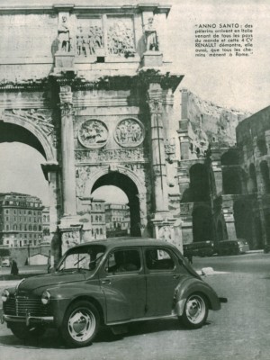 Werbung altes Auto 4 PS in Italien 1950 aus Zeitschrift