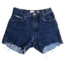 Vtg Calvin Klein Light Denim High Waist Shorts Womens Measured 27 Inch Waist