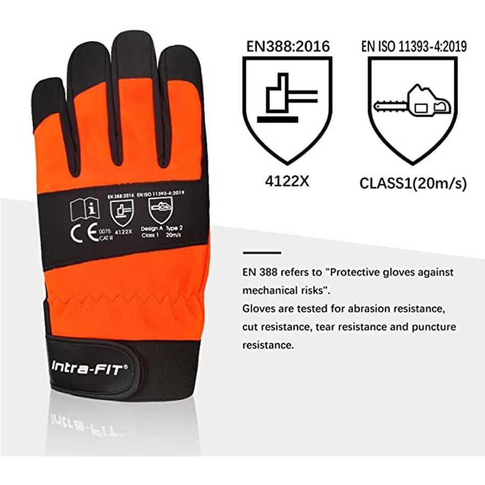 IntraFIT Chainsaw Gloves AntiVibration Class 1 Left Hand Protection
