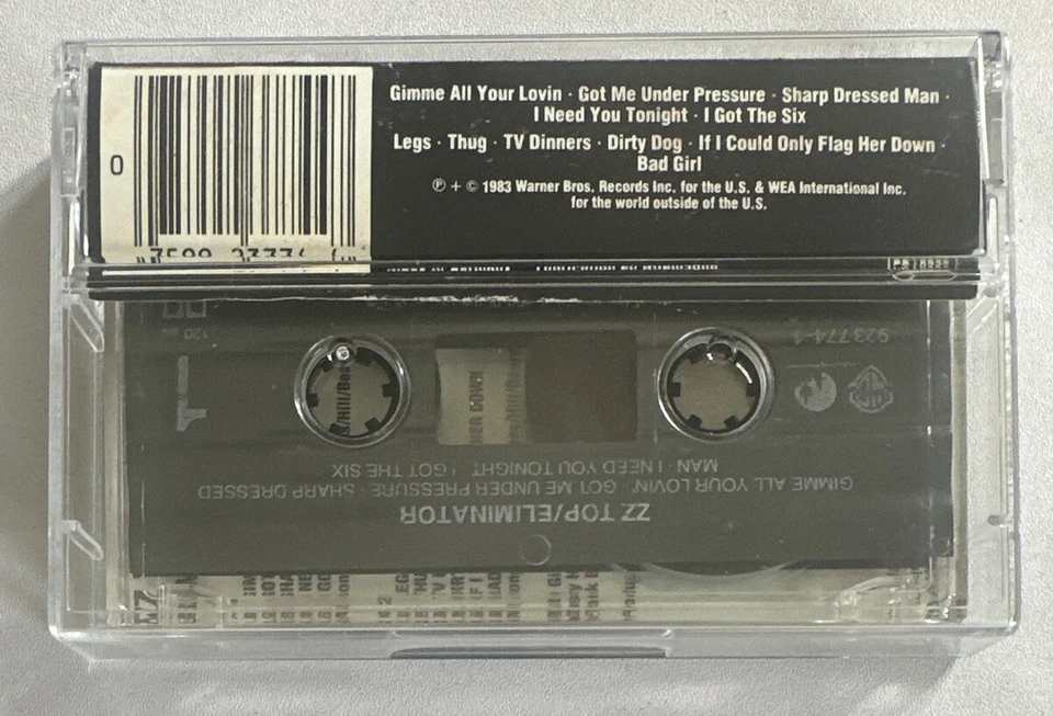 ZZ Top Eliminator cassette Germany Warner Bros. 1983 cassette 9237744 Vg+ / M Foto 3 de 4