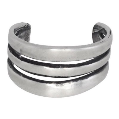 Sterling Silver .925 3 Wire Ear Cuff Clip. Clip-on. Adjustable | Made in USA 