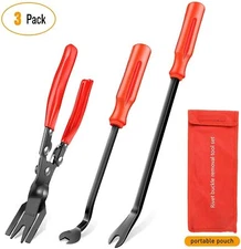 GOOACC 3Pcs Clip Pliers Set & Fastener Remover  Auto Upholstery Combo Repair Kit