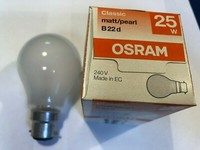 Osram Classic Matt GlüHlampe 25W B22D GlüHbirne Made In Germany Dimmbar !!!