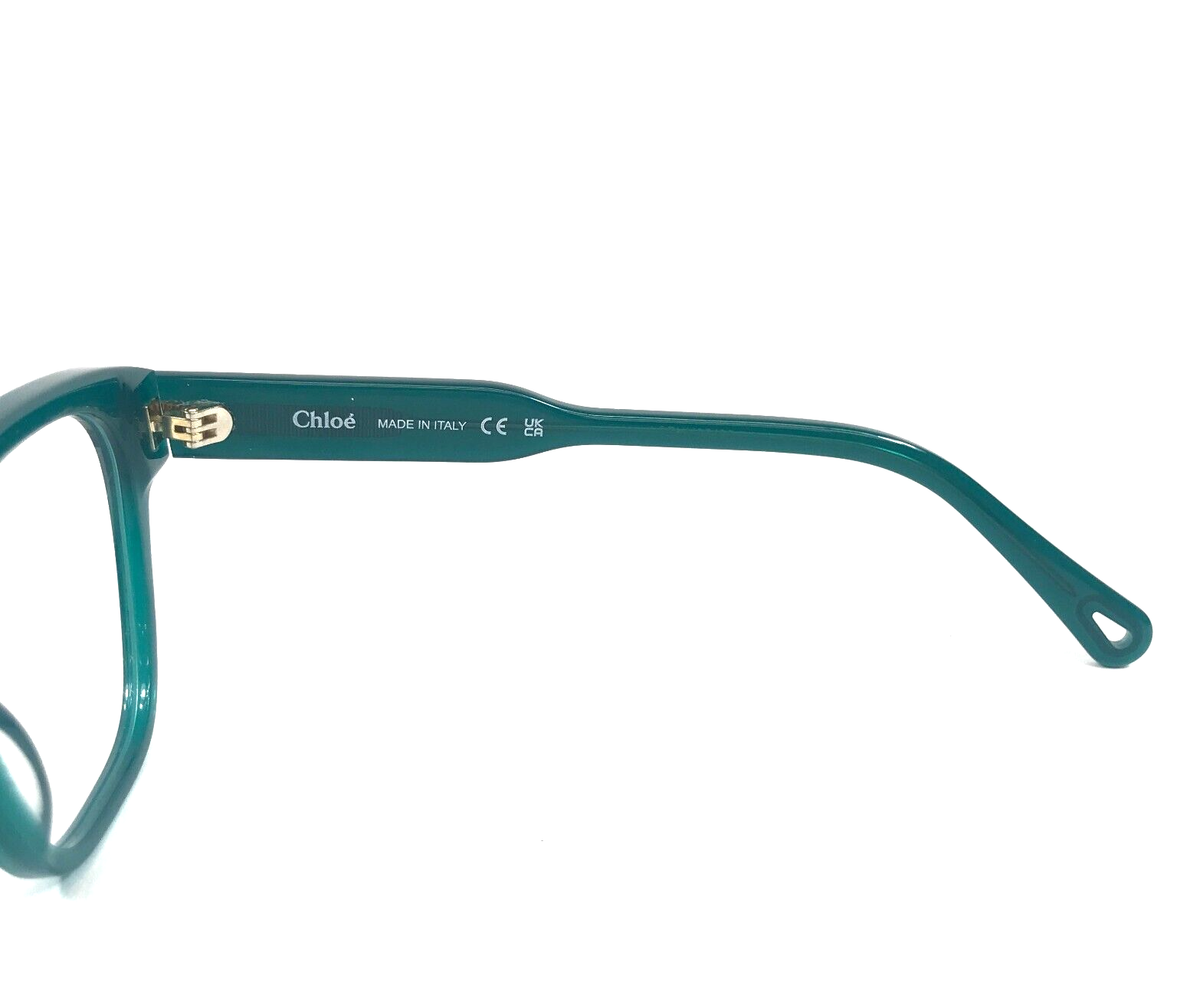 Chloe Eyeglasses Frames CH0161O 004 Polished Green Square  display picture 1