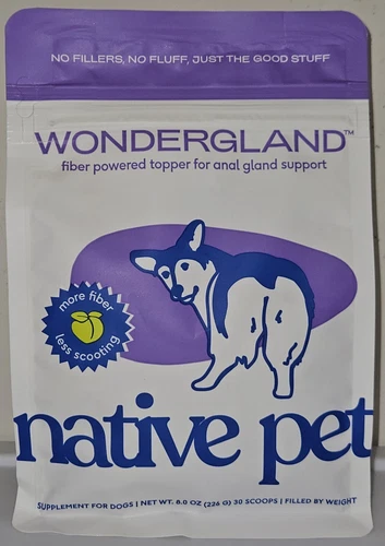 Native Pet Wondergland Dog Anal Gland Treatment Using Fiber For Dogs - No Scoot