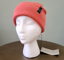 Nikita Tundra Slouchy Fine Knit Cuffed Beanie Coral Reef Logo One Size