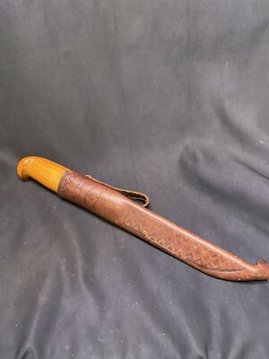Rare Vintage 1990's J. Marttiini Finland Filet Knife Engraved Signed 6'' blade