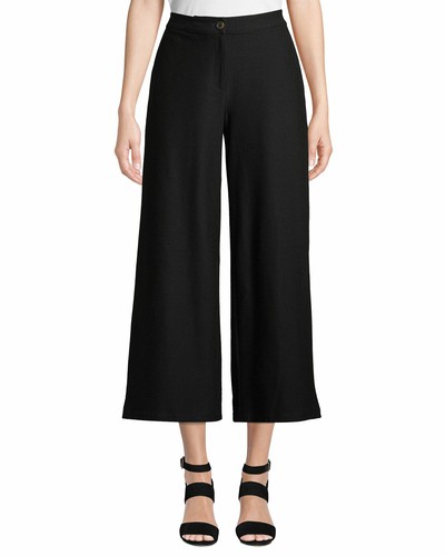 Relaxed Stretch Crepe Crop Ankle Pants 