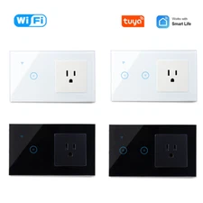 1/2/3 Gang Smart Life WiFi Wall Light Touch Switch US Socket fr Alexa Google APP