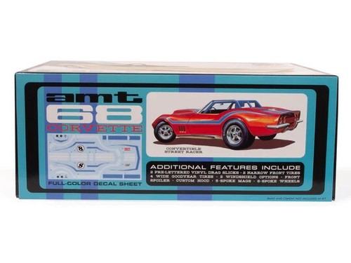 1/25 Scale Model Kit '68 Chevy Corvette Custom by AMT -Skill 2 AMT1236 - Afbeelding 2 van 6